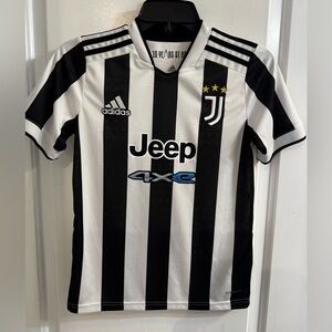 Adidas Juventus 2021-2022 Home Jersey Youth 11/12Y White Black Jeep Sponsor